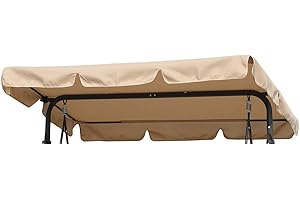 Angel Living Ersatzdach 169x110cm Gartenschaukel Hollywoodschaukel 3 Sitzer Beige UV 50 Ersatz Bezug Sonnendach Schaukel Dach