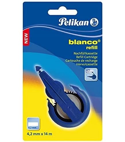 Pelikan Blanco Mini Roller Correcteur – 3 Pièces, Ruban 6 M × 4,2 Mm, Sans Solvant, Correction Instantanée