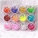 XICHEN® 72PC nail art glitter powder dust tips decoration Mixing device includes a plurality of types