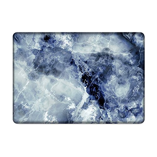 KONKY Macbook Pro 15 A1707 Hülle (2016 freigegeben), Schützende Soft-Touch HartschaleTasche Schutzhülle Snap Case für Neueste 2016 Apple MacBook Pro 15 „Zoll mit Touch Bar und Touch-ID, Marmor Dunkelblau - 2