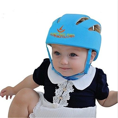 ELENKER™ Cute Baby Toddler Safety Adjustable Helmet Headguard Children Hats Cap Harnesses Blue