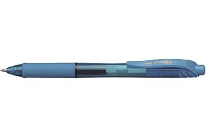Pentel - Bolígrafo Energel retráctil con punta de bola. Escritura en color azul claro