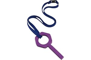 Sensory Direct Chewbuddy Pling Grab Chew & Lanyard - Pack of 1, Sensory Toy for a Fidget, Chew or Teething Aid | for Kids, Adults, Autism, ADHD, ASD, SPD, Oral Motor or Anxiety Needs | Purple