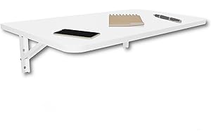 ‎KDR PRODUKTGESTALTUNG Składany stół ścienny, blat stołu, 70 x 40 cm, biały, stół składany, do jadalni, kuchni, na ścianę, stolik barowy, stół ścienny, składany, do montażu na ścianie