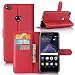 Produktbild Huawei P8 lite 2017 hülle, KuGi Huawei P8 lite 2017 hülle / Fall - Hochwertige PU-Leder Ständer Wallet hülle für Huawei P8 lite 2017 51091CDM Smartphone.(Rot)