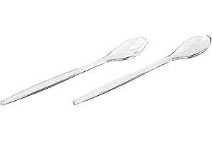 Fratelli Guzzini Happy Hour - Posate Insalata, Trasparente, 28 cm, 1 Set