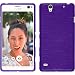 Produktbild PhoneNatic Case für Sony Xperia C4 / Dual Hülle Silikon lila brushed + 2 Schutzfolien