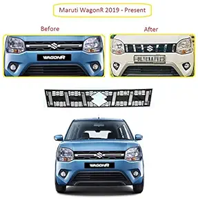 Auto_Smart_Look Car GTR Style Front Grill Chrome Plated for Maruti WagonR (2019 - present)