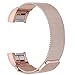 Produktbild Für Fitbit Charge 2 Armband, Pokeda Milanese Edelstahl Handgelenk Ersatzband Uhrenarmband mit Magnet-Verschluss und Metallschließe für Fitbit Charge 2, Small (5.5"-8.5") - Roségold