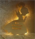 Personalisierte Geschenke zur Geburt Taufe und Kommunion Nachtlicht “ Schutzengel „, Geschenk mit individuellem Namen, ideal als Geburts- oder Taufgeschenk für das Kinderzimmer für Junge oder Mädchen, handgemacht - 2