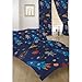Space Boy Double Duvet Cover Set with Curtains 66 x 72"