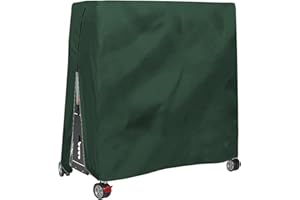 EudoER Tischtennisplatte Abdeckung 420D Oxford Wasserdichtes Gewebe Ping Pong Tisch Abdeckung Outdoor Tischtennistisch Schutzhülle, 185 x 165 x 70cm (Grün)