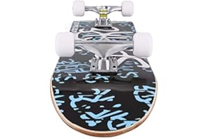 LANTUS Skateboard Completo per Bambini, Adolescenti e Adulti Principianti Doppio Kick Maple Deck Concave Cruiser Skateboard