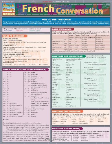 Télécharger French Conversation Laminated Reference Chart (Quickstudy: Academic) PDF Ebook En Ligne