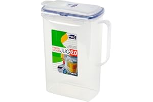 LOCKNLOCK Lock & Lock HPL735 Rectangular Fridge Door Jug - Clear/Blue, 2 L