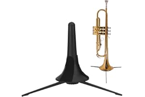 POMYA Portable Tripod Trumpet Stand, Folding Metal Support for Trumpets, Retractable Design, Prevent Scratches