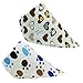 Set Of 2 Baby Cute Bandana Drool Bibs Unisex Cotton ( Heart & Footprints )
