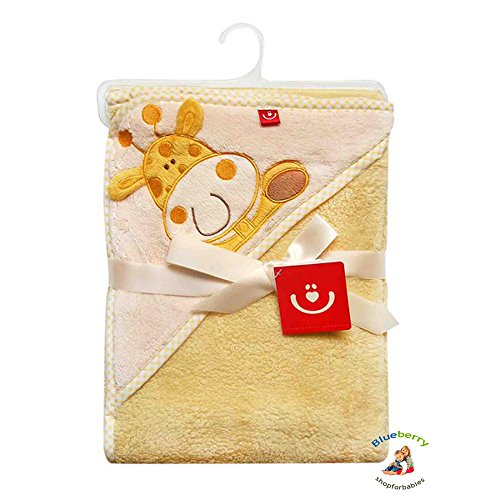 BlueberryShop 3D BADE- POOL- STRANDTUCH MIT KAPUZE Microplüsch Bestickt Baby Kind Kleinkind Geschenk (30″ x 31.5″) ( 0-8 Yrs ) ( 76 x 80 cm ) Multi - 3