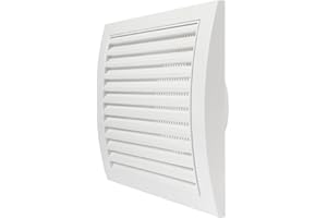 REPA MARKET Cappa di Scarico Bianca da 5'' Pollici / 125 mm con Flangia e Schermo di Protezione a Rete Integrato, Copertura Bocchetta dell'Aria, Copertura Condotto di Scarico HVAC, Tappo di Scarico