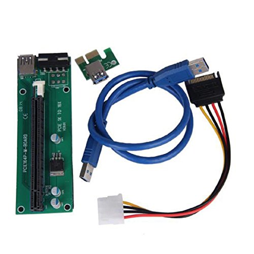 Vovotrade PCI-E Express Powered Riser-Karte W / USB 3.0 Verlängerungskabel 1x bis 16x Monero - 2