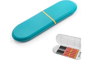 Tomedeks Boîte de rangement de piles 1 pièce, boîte à piles, boîtier de piles avec testeur, avec détection de quantité électrique pour boîtiers AA (bleu)