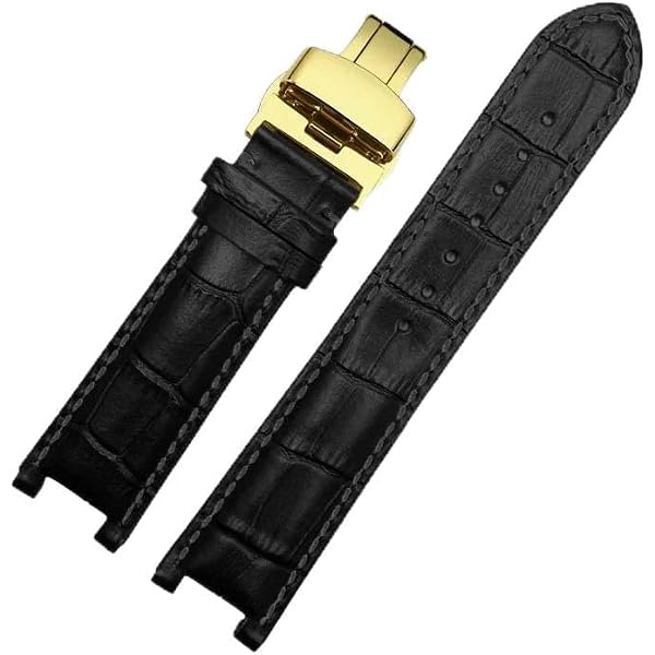 Bracelet De Montre En Cuir DKWOIS - Compatible Guess, Boucle Papillon, 20x11mm Ou 22x13mm, Homme/femme - 10
