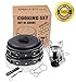 Produktbild Camping Kochgeschirr Set, Kochtopf 12 Teilig mit Campingkocher, Portable Adhäsiv Einfach zu Reinigen, Outdoor Cookware Kit mit Hygienisch Piezozündung Taschenlampe usw.