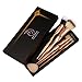 Start Makers Makeup Brush Set - 5pcs Professional Cosmetics Kabuki Brushes - Practical Groove Design Make Up Brushes - Premium Rose Gold Blush Brushes Set with Sponge Brush