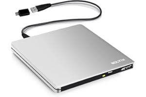 NOLYTH Unidad externa de Blu Ray USB 3.0 Type-C UHD 4K CD DVD Blu-ray grabadora 3D BD BDXL Bluray Drive Externa para ordenador portátil PC Windows 11/10/8/7/Linux Mac MacBook Air Pro Apple iMac