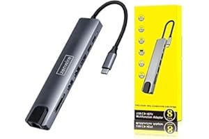 Zenwire Hub Adapter USB-C Adapter 9w1 Rozdzielacz Port danych Stacja Dokująca Porty Danych Kompatybilny z Windows, MAC, Linux, Apple, Android i Innymi Urządzeniami