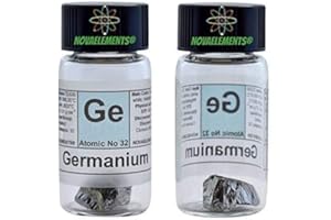 NOVAELEMENTS Germanio elemento 32 Ge, campione puro 1 grammo 99,999% in fiala di vetro con etichetta