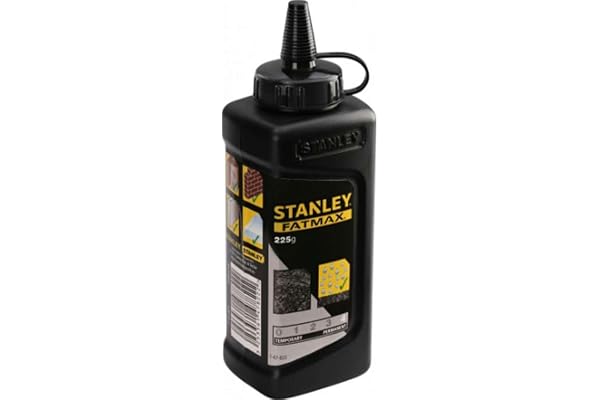 STANLEY 9-47-822 Craie Noir Gamme FATMAX - Adhésion Et Visibilité Élevées - Haute Résistance Aux Intempéries - Utilisable Même Humide - Fort Pouvoir Marquant