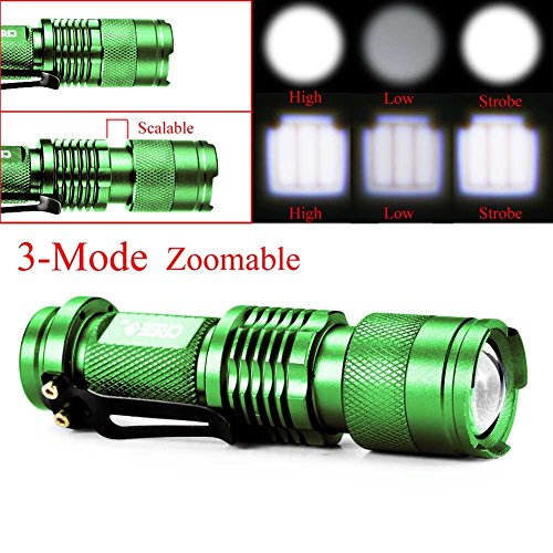 Enjoydeal 7W 300LM mini Q5 LED ZOOMABLE Taschenlampe Handlampe Camping Flashlight gr¨¹n 3 Dateien