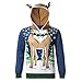 Produktbild Weihnachtskleidung Herren, Holeider Hoodie Herren Langarm Winter Weihnachtspullover Pullover Weihnachtspelz 3D Rentierfeder Sweatshirts Lässig Kapuzenpullover Männer Kapuzenpulli,