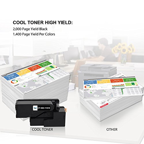 Cool Toner 5-Packung kompatibel Toner fuer Dell 1250 1250C 1350CNW 1355CN 1355CNW, C1760NW C1765NF C1765NFW, kompatibel 593-11016 593-11021 593-11018 593-11019 - 2