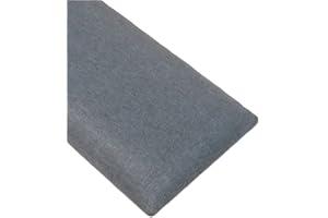 NJIEzhao Anti-kollision väggstoppning 4 st Peel and Stick-sänggavel för tvilling i grått, storlek 20 x 60 cm, 3D stoppade väg