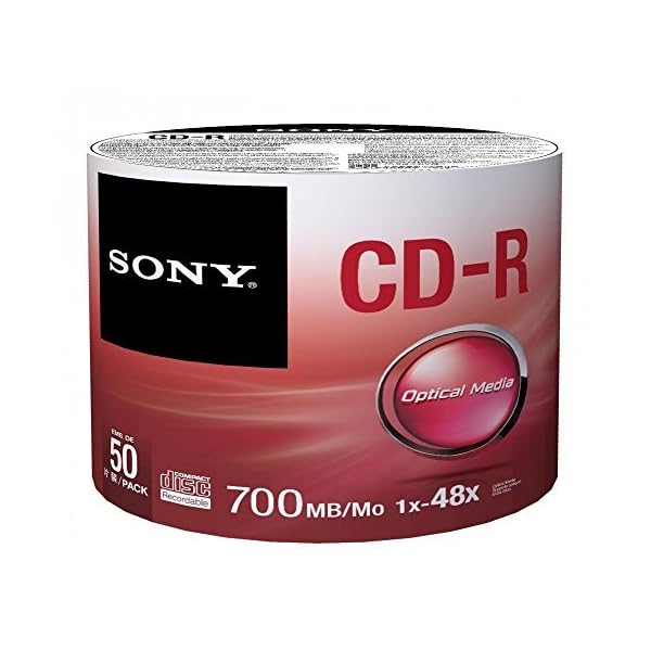 Sony 50CDQ80SP CD-R Rohlinge (1-48x Speed, 700MB, 80 Min, 50-er Stück Spindel)