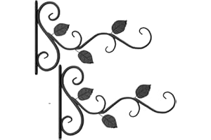 Kaxich 2 Stück Pflanzenhalterung Blumenampelhalter Eisen Wandhaken für Blumenampel, Hängepflanzenhalter für Pflanzen Vogelhäuschen Laterne Windspiele Wandleuchter