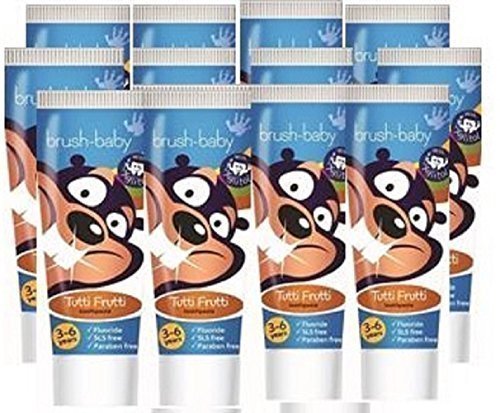 Brush Baby Childrens Toothpaste 3-6 Years - value pack of 12 tubes