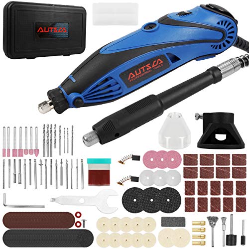 AUTSCA - Herramienta multifunción avanzada con 80 accesorios y 4 cabezales para el popular todoterreno para manitas y bricolaje, incluye cubierta protectora