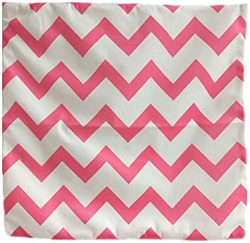 Hidoon® Coral And White Chevron Pillow Personalized 18x18 Inch Square Cotton Throw Pillow Case Decor Cushion Covers by shannon fry