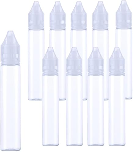 Set Di 6 Flaconi Contagocce In Plastica – 5, 10 E 15 Ml (2 Ciascuno), Con Ago In Acciaio Regolabile, Per Colla, Oli Essenziali E Reagenti