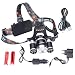 Produktbild 6000 Lumen Scheinwerfer 4 Modi leicht LED-Taschenlampe Outdoor Sport Super Hell, mit verstellbarer Kopfbügel perfekt für Camping, Wandern, Laufen, Walking, Jagen und Angeln Scheinwerfer, schwarz
