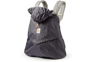 Ergobaby Windcover und Regencover, Windschutz und Regenschutz für alle Ergobaby Babytragen, wasserabweisende Hülle, Charcoal