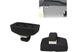 RUAYIA 2 Stück Auto Sonnenblende Clip, Auto Sonnenblende Halterung, Blendfreie Halterung für Sonnenblenden Kompatibel mit VW Caddy Golf Mk4 Sharan Passat Polo Amarok Transporter T5 Touran Seat - Schwarz