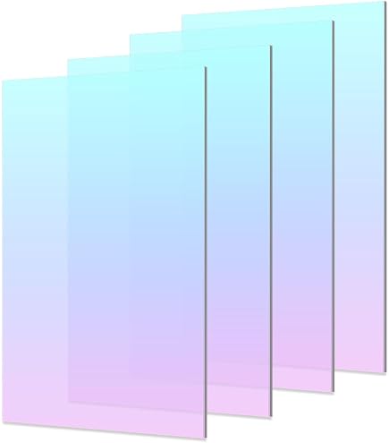 1/16" Acrylic Iridescent/Radiant Sheet - 12"x12" Two-Sided Rainbow PMMA Sheet For Crafts