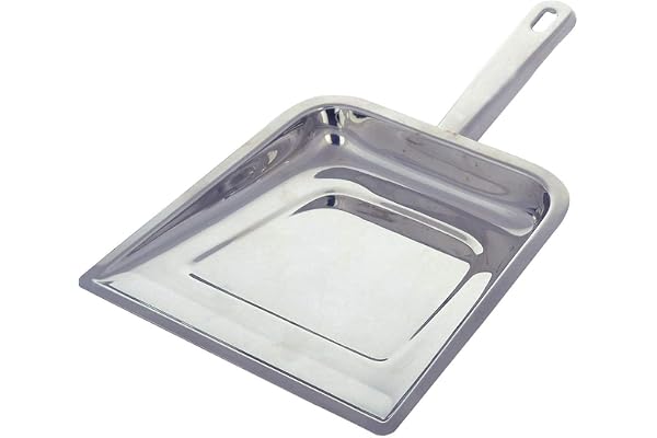 AFFODYL - Stainless Steel dust pan, Supadi, Standard, Silver - (Pack of 1)