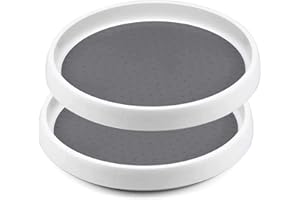 ZEEREE 2 szt. obrotowa półka na przyprawy, obrotowa taca na przyprawy, przechowywanie kuchni, wielofunkcyjna do przechowywania kuchni