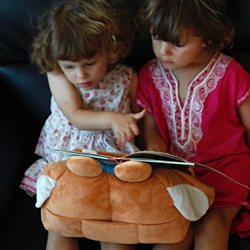 Kinder iPad und Tablethalter fürs Auto, Reisen oder fürs Lesen im Bett – Hund Kuscheltier Buchhalter & Lesekissen – Ideal für Jungen, Mädchen & Kinder aller Altersstufen - 9