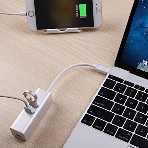 granvela® usb-c zu 2 Port USB 3.0 Hub Adapter mit der U89 Ladeanschluss für USB Geräten, einschließlich der U89 das neue MacBook, Chromebook Pixel und mehr - 4